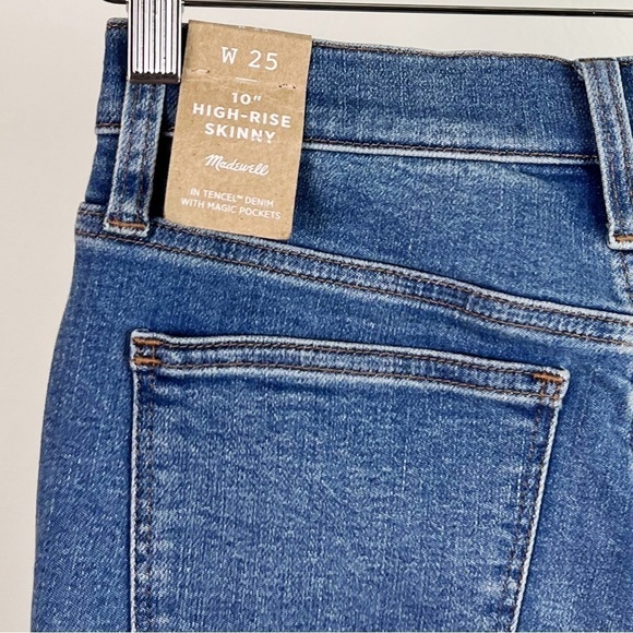NWT Madewell 10” High Rise Skinny Jeans In Dewitt Wash: Button Front Tencel - Picture 10 of 10
